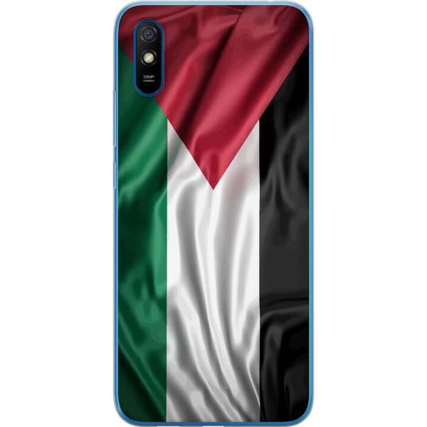 Xiaomi Redmi 9AT Läpinäkyvä kuori Palestiinan lippu – ikoninen vapauden symboli punaisessa, mustassa, valkoisessa ja vihreässä