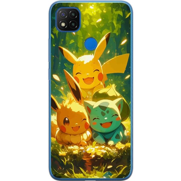 Xiaomi Redmi 9C Läpinäkyvä kuori Pixelmonster pelityyli - värikäs muotoilu retroa rakastaville pelaajille