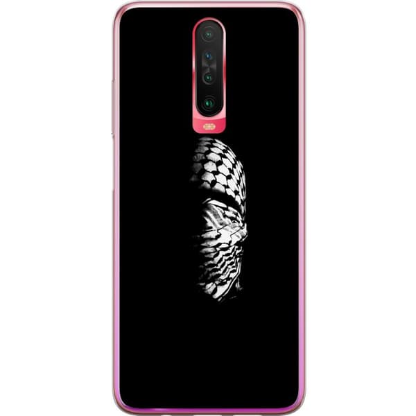 Xiaomi Redmi K30 Gennemsigtig cover Keffiyeh-mønster - klassisk sort-hvid palæstinensisk tørklæde med kulturel betydning