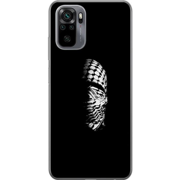 Xiaomi Redmi Note 10 Gennemsigtig cover Keffiyeh-mønster - klassisk sort-hvid palæstinensisk tørklæde med kulturel betydning