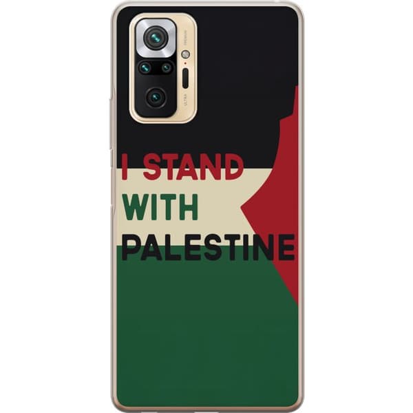 Xiaomi Redmi Note 10 Pro Genomskinligt Skal Stand with Palestine – solidaritetsdesign med starkt budskap