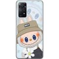 Miniatyrbild 1 av 3: Xiaomi Redmi Note 11 Pro Genomskinligt Skal Labubu med hatt – Pop Mart-figur Mr. Butcher i retro stil med karaktär