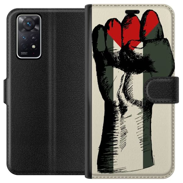 Xiaomi Redmi Note 11 Pro 5G Lommeboketui Hand knyttet i Palestinas farger - kraftig symbol for frihetsbevegelsen