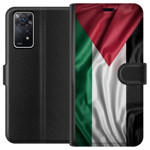 Xiaomi Redmi Note 11 Pro 5G Tegnebogsetui Palestinaflaget – ikonisk frihedssymbol i rød, sort, hvid og grøn