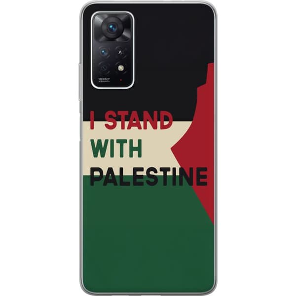 Xiaomi Redmi Note 11 Pro 5G Genomskinligt Skal Stand with Palestine – solidaritetsdesign med starkt budskap
