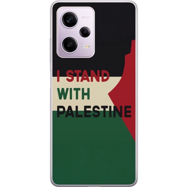 Xiaomi Redmi Note 12 Pro Gjennomsiktig deksel Stå opp for Palestina - solidaritetsdesign med en sterk melding