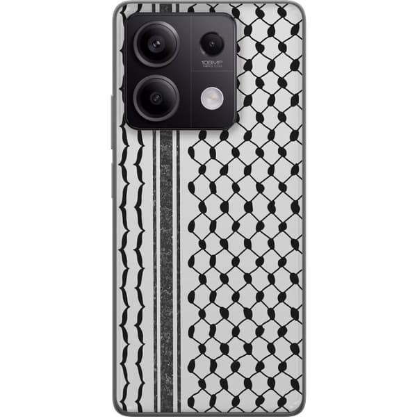 Xiaomi Redmi Note 13 Läpinäkyvä kuori Palestiinalainen kuvio - perinteiseen tyyliin inspiroima keffiyeh-kangas