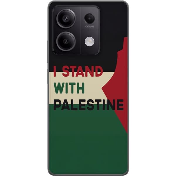Xiaomi Redmi Note 13 Genomskinligt Skal Stand with Palestine – solidaritetsdesign med starkt budskap