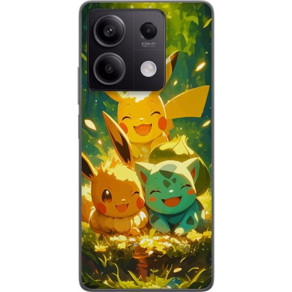 Xiaomi Redmi Note 13 Gennemsigtig cover Pixelmonster spillestil - farverig design til retro-elskende gamere