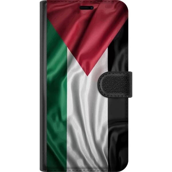 Xiaomi Redmi Note 14 Pro Tegnebogsetui Palestinaflaget – ikonisk frihedssymbol i rød, sort, hvid og grøn