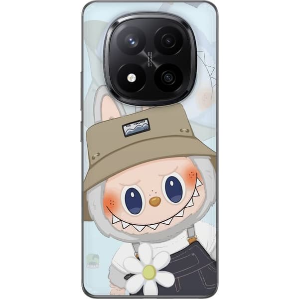 Xiaomi Redmi Note 14 Pro+ Gennemsigtig cover Labubu med hat - Pop Mart figur Mr. Butcher i retro-stil med karakter