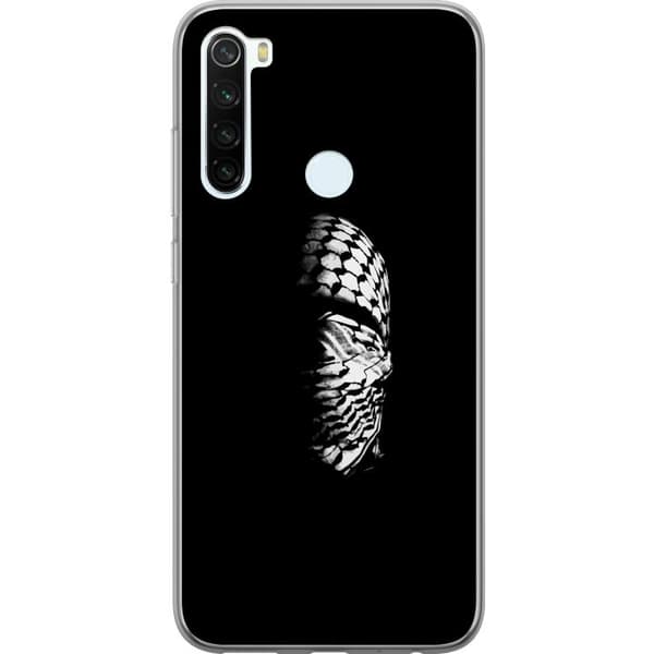 Xiaomi Redmi Note 8 Läpinäkyvä kuori Keffiyeh-kuviointi - klassinen palestiinalainen mustavalkoinen shaali, jolla on kulttuurinen merkitys