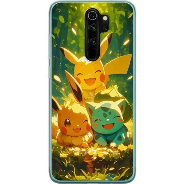Xiaomi Redmi Note 8 Pro  Gjennomsiktig deksel Pixelmonster spillstil - fargerik design for retro-elskende spillere