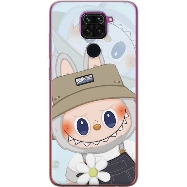 Xiaomi Redmi Note 9 Gjennomsiktig deksel Labubu med hatt - Pop Mart-figur Mr. Butcher i retrostil med karakter