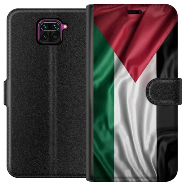 Xiaomi Redmi Note 9 Plånboksfodral Palestinaflaggan – ikoniskt frihetsmotiv i rött, svart, vitt och grönt