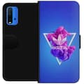 Miniatyrbillede 1 af 3: Xiaomi Redmi Note 9 4G Tegnebogsetui Adidas-inspireret blåt design - sporty motiv med retrovibe i blå toner