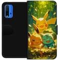 Pikkukuva 1 / 3: Xiaomi Redmi Note 9 4G Lompakkokotelo Pixelmonster pelityyli - värikäs muotoilu retroa rakastaville pelaajille