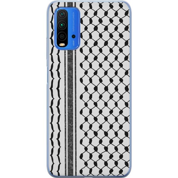 Xiaomi Redmi Note 9 4G Läpinäkyvä kuori Palestiinalainen kuvio - perinteiseen tyyliin inspiroima keffiyeh-kangas
