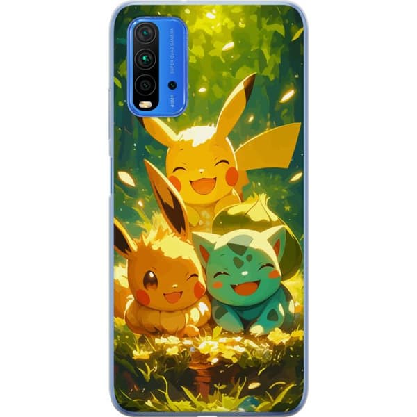 Xiaomi Redmi Note 9 4G Gennemsigtig cover Pixelmonster spillestil - farverig design til retro-elskende gamere