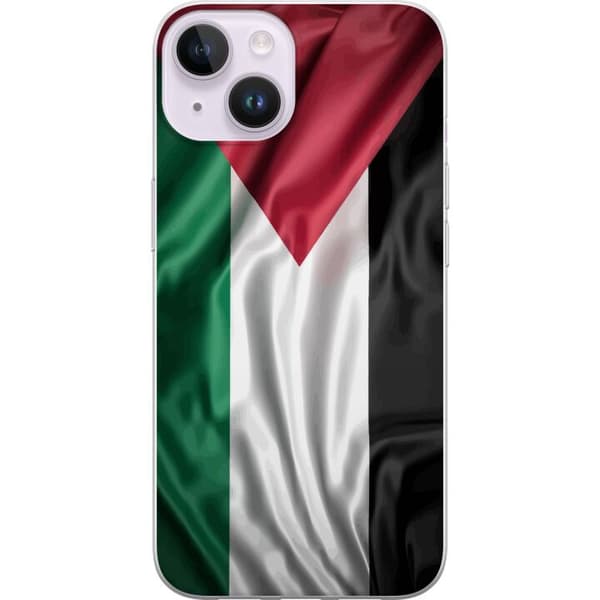 Apple iPhone 14 Gjennomsiktig deksel Palestinaflagget – ikoniskt symbol på frihet i rødt, svart, hvitt og grønt