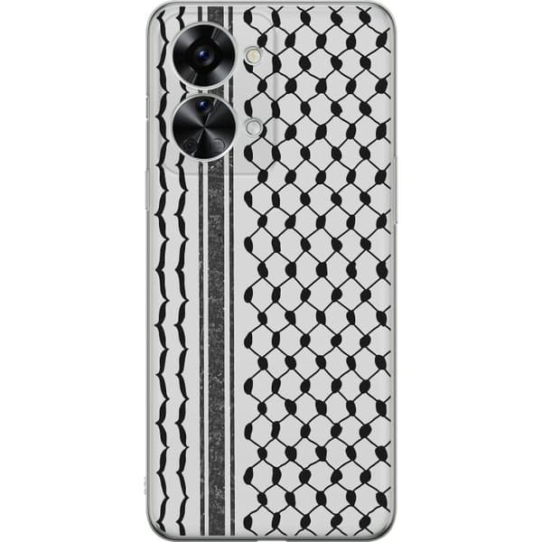 OnePlus Nord 2T Läpinäkyvä kuori Palestiinalainen kuvio - perinteiseen tyyliin inspiroima keffiyeh-kangas