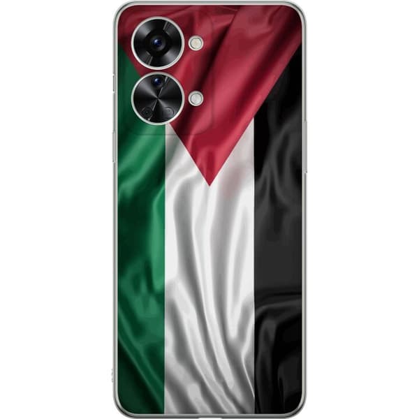 OnePlus Nord 2T Gjennomsiktig deksel Palestinaflagget – ikoniskt symbol på frihet i rødt, svart, hvitt og grønt