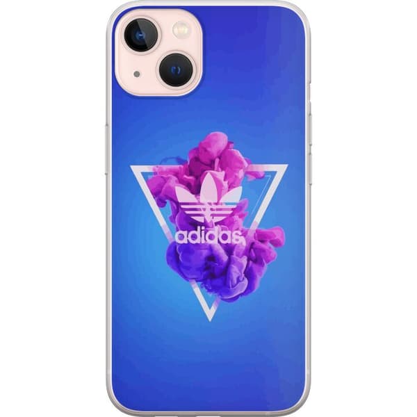 Apple iPhone 13 mini Gjennomsiktig deksel Adidas-inspirert blått design - sporty motiv med retro vibe i blåtoner