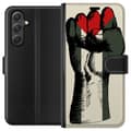 Miniatyrbillede 1 af 3: Samsung Galaxy A15 5G Tegnebogsetui Hånd bundet i Palæstinas farver - kraftfuldt symbol for frihedsbevægelsen