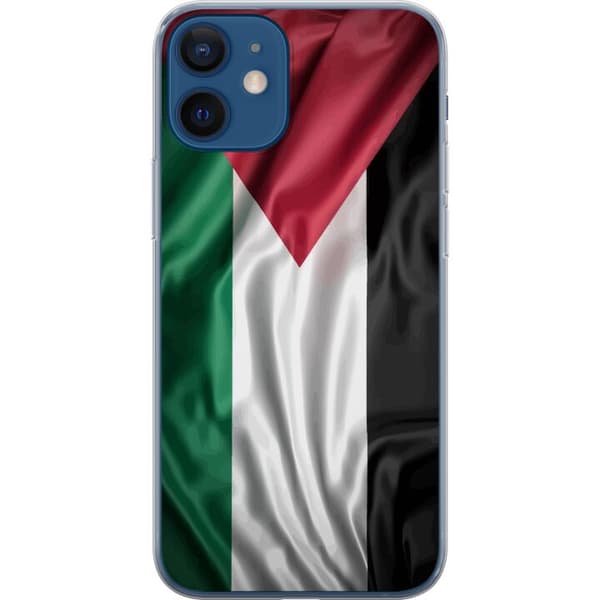 Apple iPhone 12  Genomskinligt Skal Palestinaflaggan – ikoniskt frihetsmotiv i rött, svart, vitt och grönt