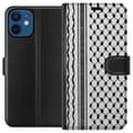 Pikkukuva 1 / 3: Apple iPhone 12  Lompakkokotelo Palestiinalainen kuvio - perinteiseen tyyliin inspiroima keffiyeh-kangas