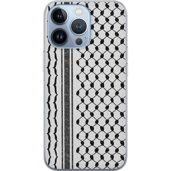 Apple iPhone 13 Pro Gjennomsiktig deksel Palestinsk mønster - inspirert av tradisjonell stil keffiyeh-stoff