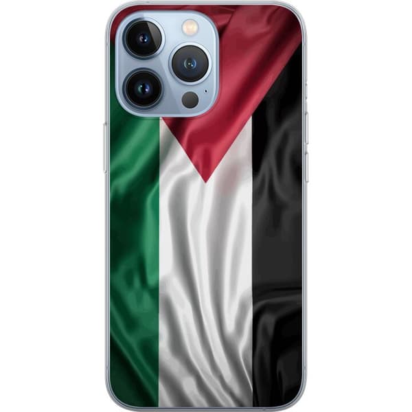 Apple iPhone 13 Pro Gjennomsiktig deksel Palestinaflagget – ikoniskt symbol på frihet i rødt, svart, hvitt og grønt