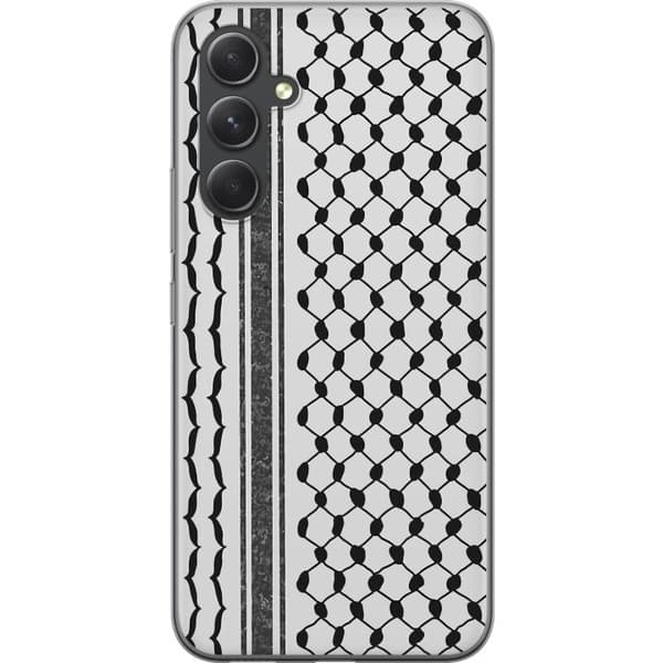 Samsung Galaxy S24 Genomskinligt Skal Palestinskt mönster – inspirerat av keffiyeh-tyg i traditionell stil