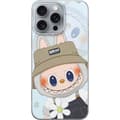 Miniatyrbild 1 av 3: Apple iPhone 16 Pro Max Genomskinligt Skal Labubu med hatt – Pop Mart-figur Mr. Butcher i retro stil med karaktär