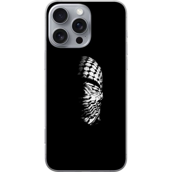 Apple iPhone 16 Pro Max Gennemsigtig cover Keffiyeh-mønster - klassisk sort-hvid palæstinensisk tørklæde med kulturel betydning