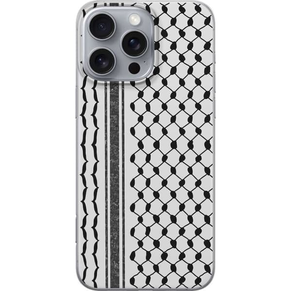Apple iPhone 16 Pro Max Gennemsigtig cover Palæstinensisk mønster - inspireret af traditionel stil keffiyeh-stof