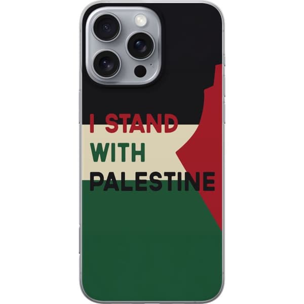 Apple iPhone 16 Pro Max Gennemsigtig cover Stå sammen med Palæstina - solidaritetsdesign med en stærk besked