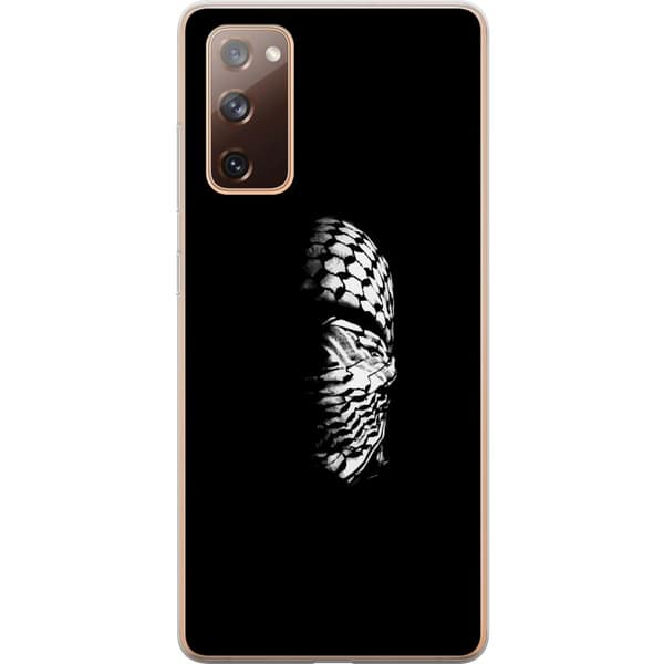Samsung Galaxy S20 FE Läpinäkyvä kuori Keffiyeh-kuviointi - klassinen palestiinalainen mustavalkoinen shaali, jolla on kulttuurinen merkitys