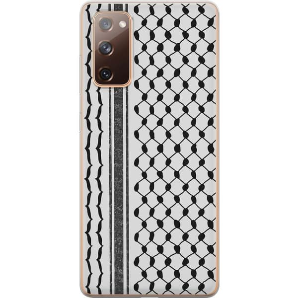 Samsung Galaxy S20 FE Läpinäkyvä kuori Palestiinalainen kuvio - perinteiseen tyyliin inspiroima keffiyeh-kangas