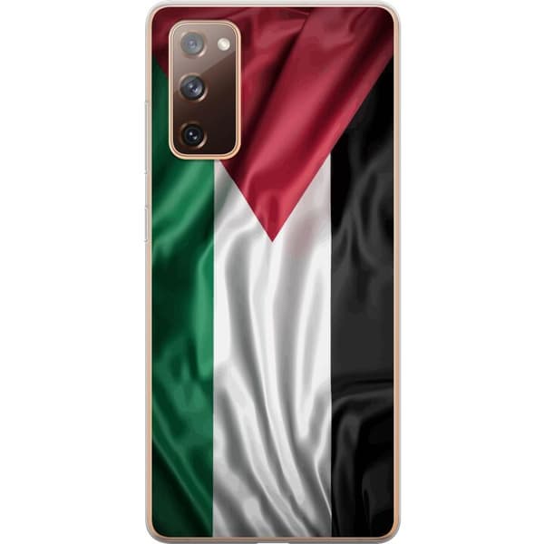 Samsung Galaxy S20 FE Gennemsigtig cover Palestinaflaget – ikonisk frihedssymbol i rød, sort, hvid og grøn