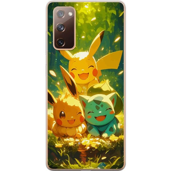 Samsung Galaxy S20 FE Läpinäkyvä kuori Pixelmonster pelityyli - värikäs muotoilu retroa rakastaville pelaajille