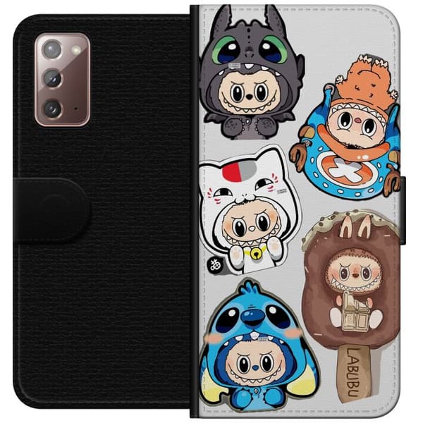 Samsung Galaxy Note20 Lommeboketui Labubu figure samling - Pop Mart Labubu The Monsters i fargerik design
