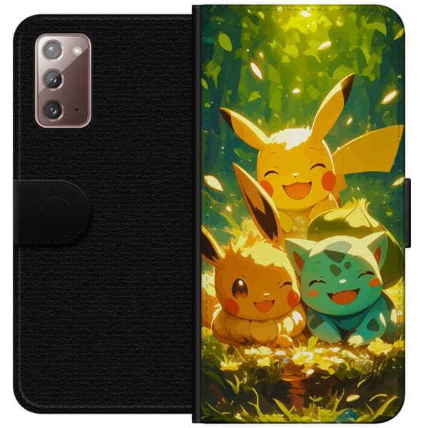 Samsung Galaxy Note20 Lommeboketui Pixelmonster spillstil - fargerik design for retro-elskende spillere