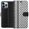 Miniatyrbillede 1 af 3: Apple iPhone 13 Pro Max Tegnebogsetui Palæstinensisk mønster - inspireret af traditionel stil keffiyeh-stof