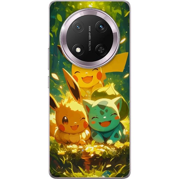 Honor Magic7 Lite Gjennomsiktig deksel Pixelmonster spillstil - fargerik design for retro-elskende spillere