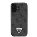 Miniatyrbild 2 av 6: Skal till iPhone 16 - Guess Leather 4G Triangle Strass Triangle (GUHCP16SP4TDPK) - Svart