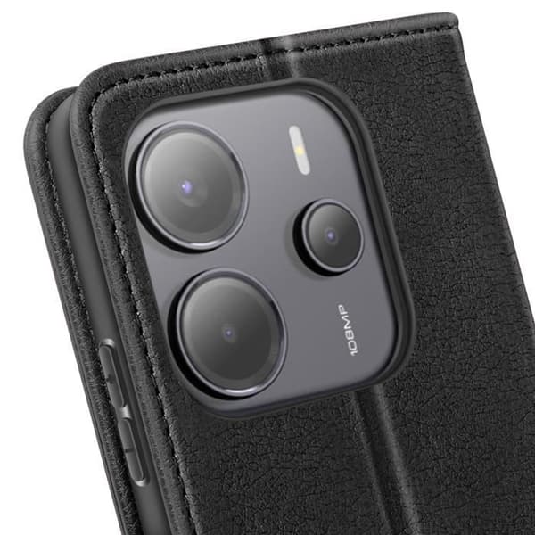 Fodral för Xiaomi Redmi Note 14 4G Fällbar Plånbok och Videoställning Svart