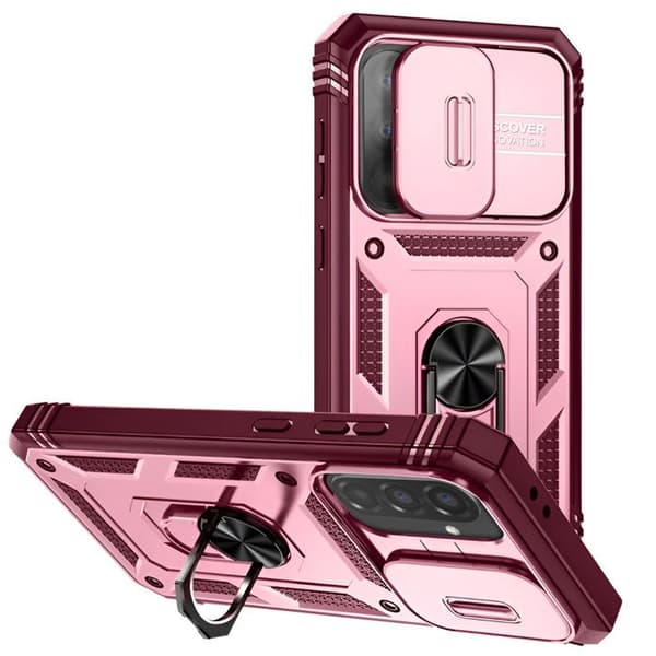 Coque för Samsung Galaxy A36 Med Magnetring Kamera Skydd Rosé Champagne