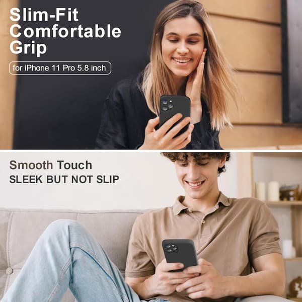 iPhone 11 Pro Mat Sort Cover - Ekstra kamerabeskyttelse