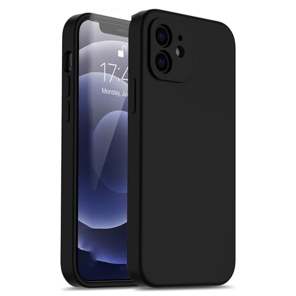 iPhone 12 Matt Svart Skal - Extra Kamera Skydd